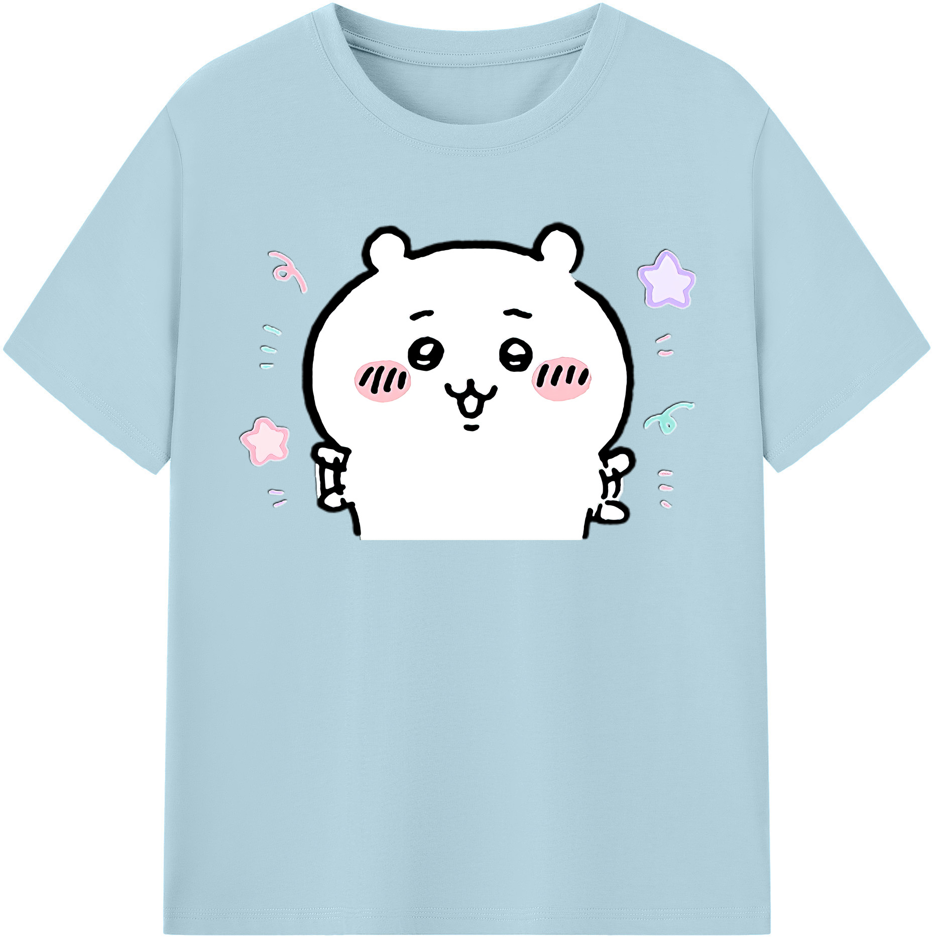 （画像用） ちいかわ ちいかわ Chii-kawa chiikawa 綿100％半袖Tシャツ（フロントプリント）
